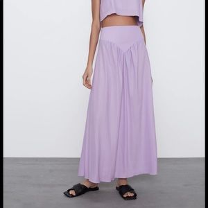 Zara lilac high waisted skirt